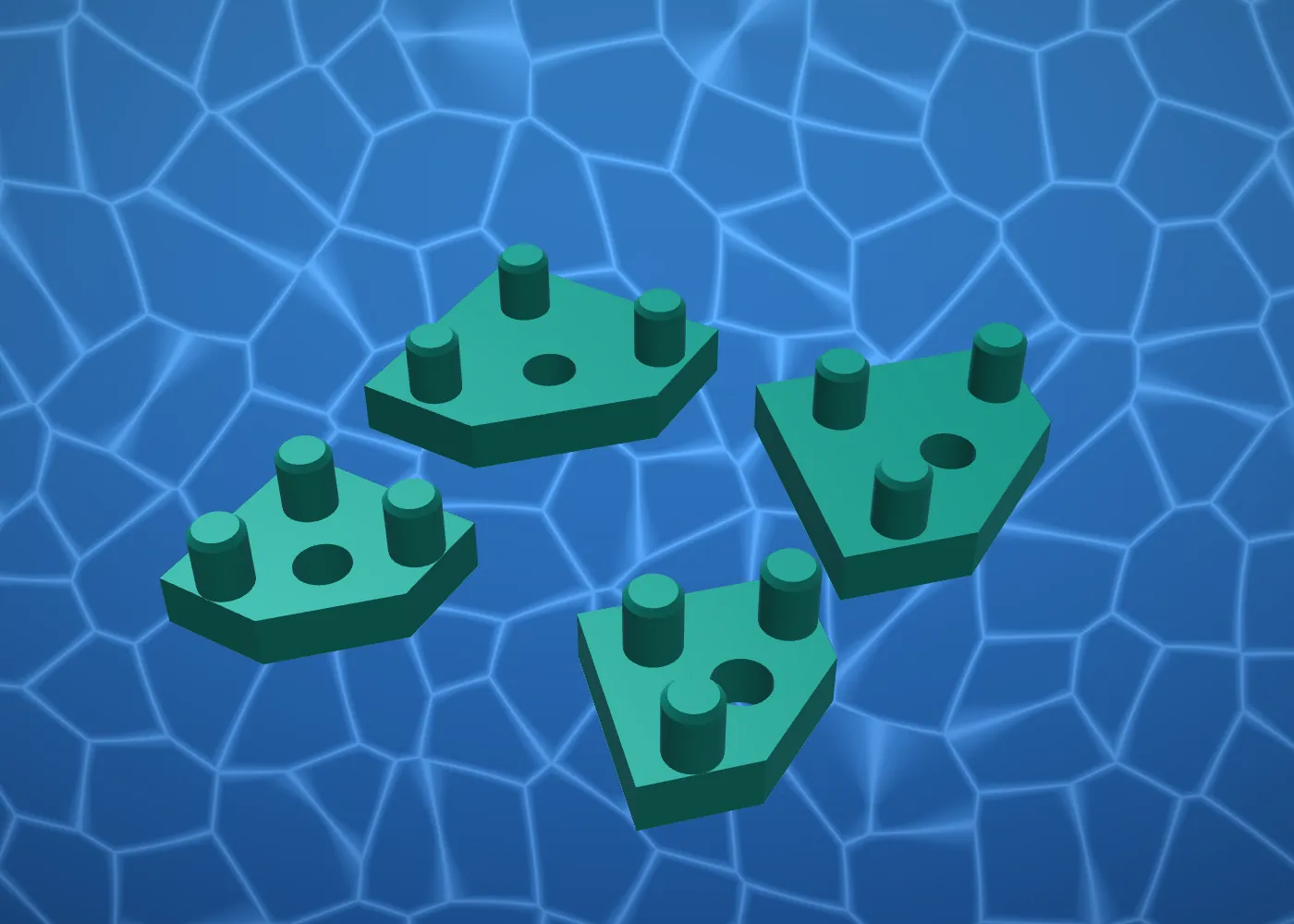 AquaVoxel 3-way corner connectors, full size and Nano