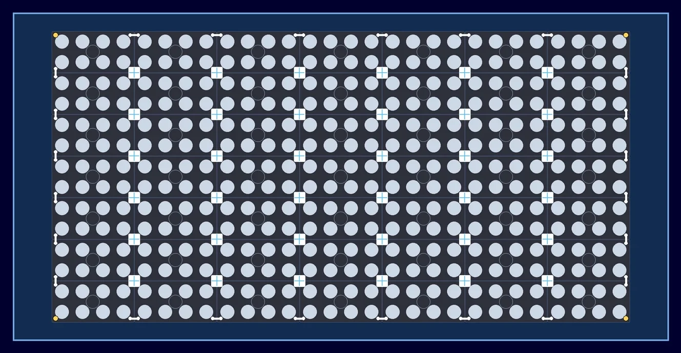 4 ft frag tank: 48 &times; 24in tank &middot; 1219 &times; 610mm layout, top view