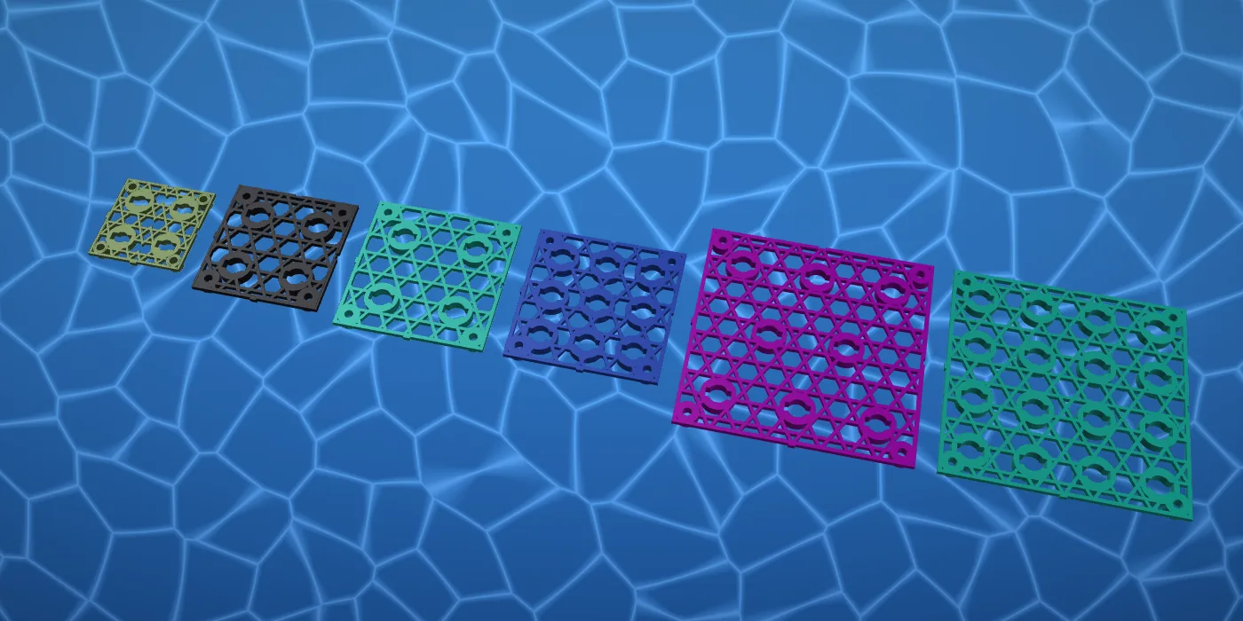 AquaVoxel corner plates for every size: Nano8, Std8, LG6, LG14, XL10 and XL26