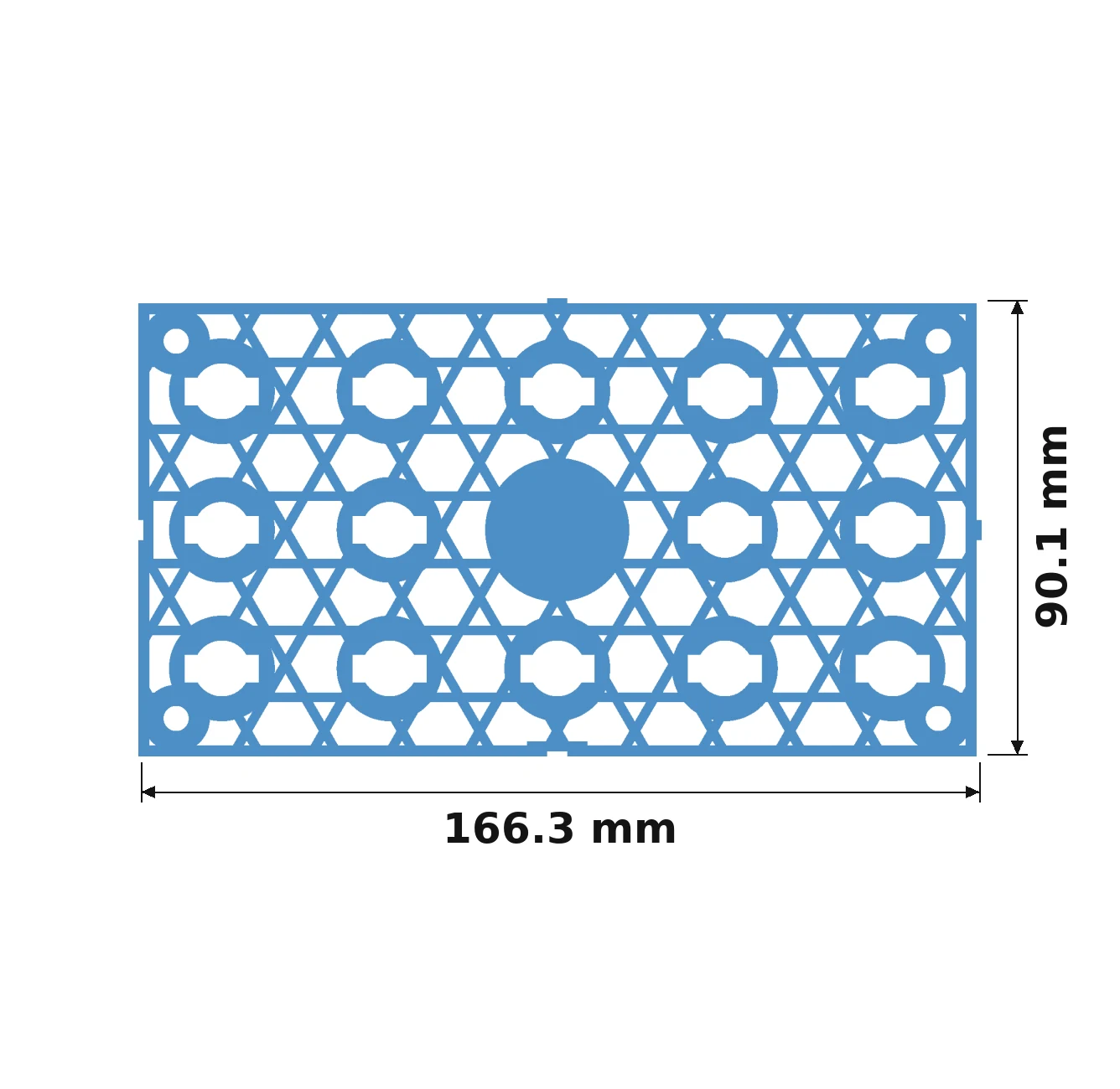 AquaVoxel LG14 plate: 166.3 by 90.1 mm
