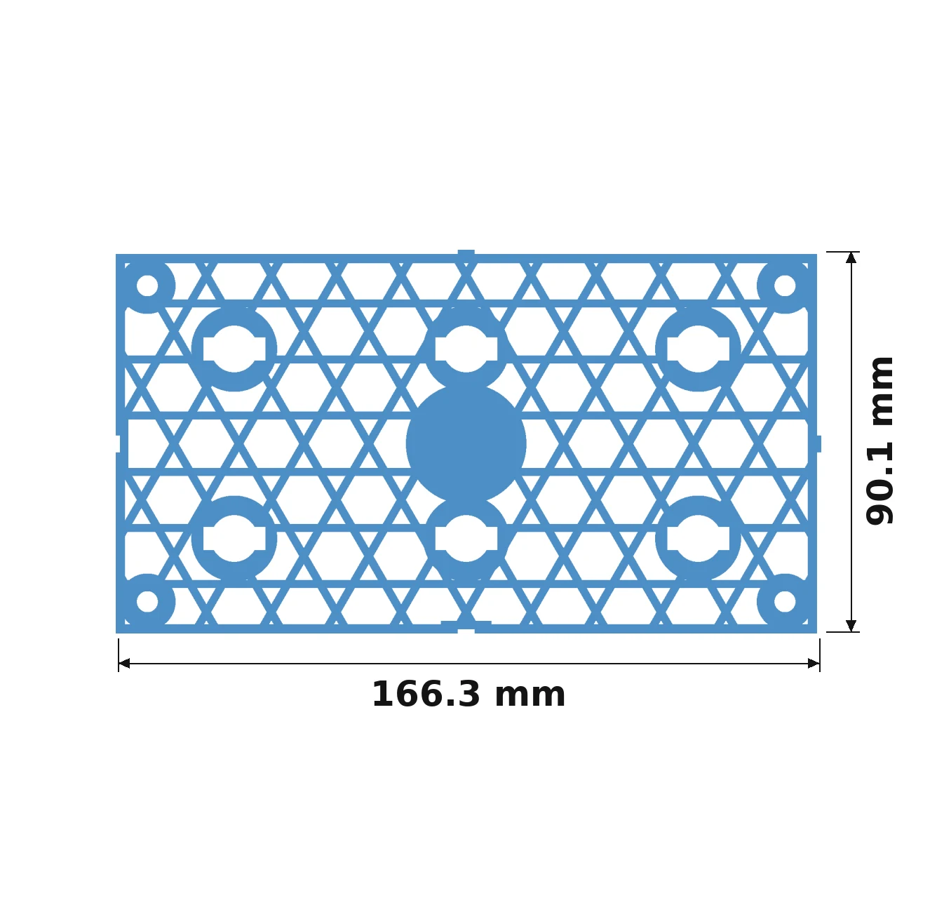 AquaVoxel LG6 plate: 166.3 by 90.1 mm