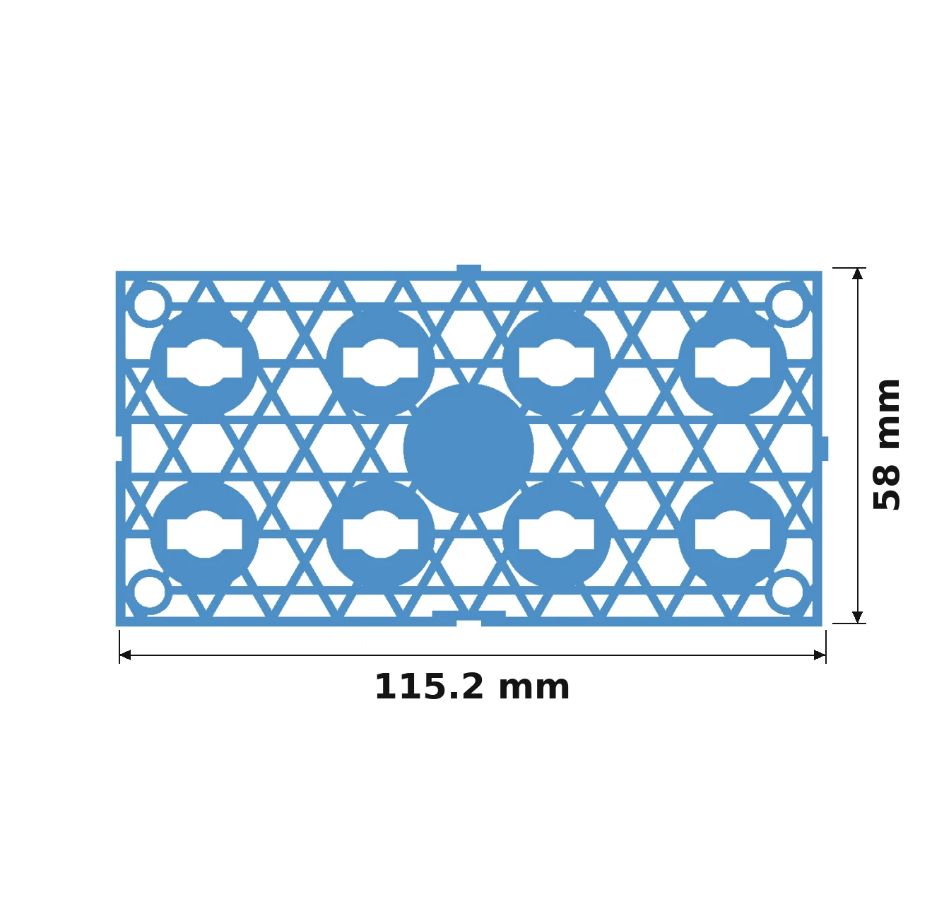 AquaVoxel Nano8 plate: 115.2 by 58 mm