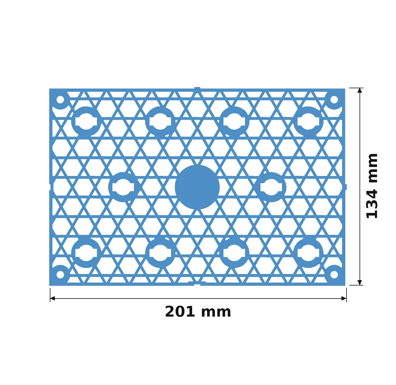 AquaVoxel XL10 plate: 201 by 134 mm